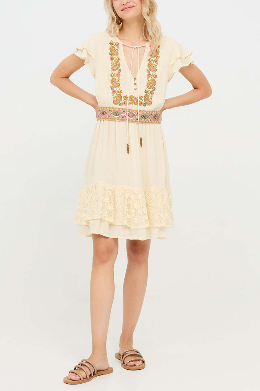 ROMANTIC EMBROIDERED SHORT DRESS