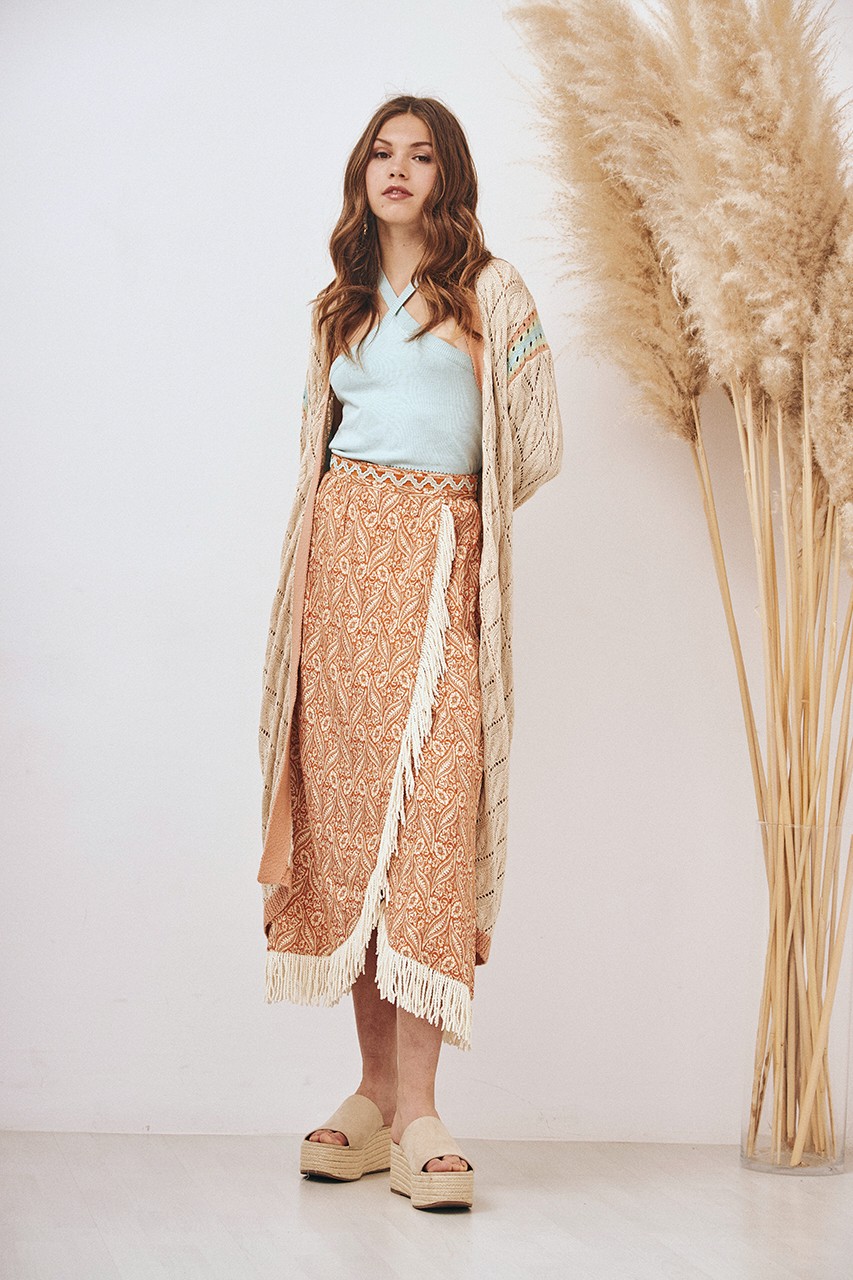 PRINTED PAREO MIDI SKIRT 1
