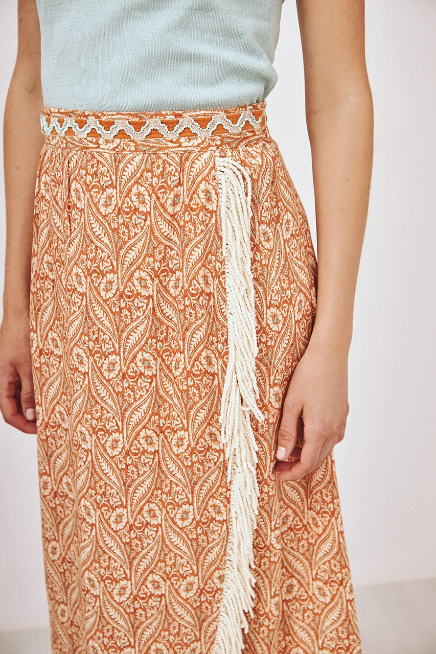 PRINTED PAREO MIDI SKIRT 4