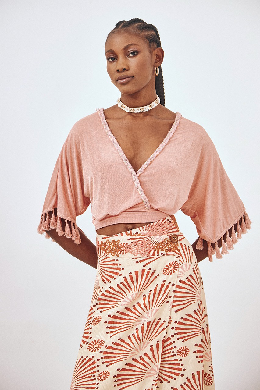 PRINTED MIDI PAREO SKIRT 2