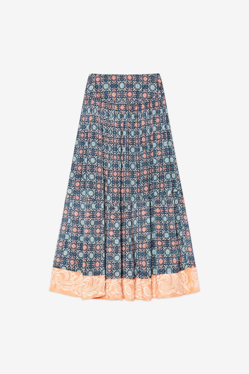 FALDA MIDI ESTAMPADA