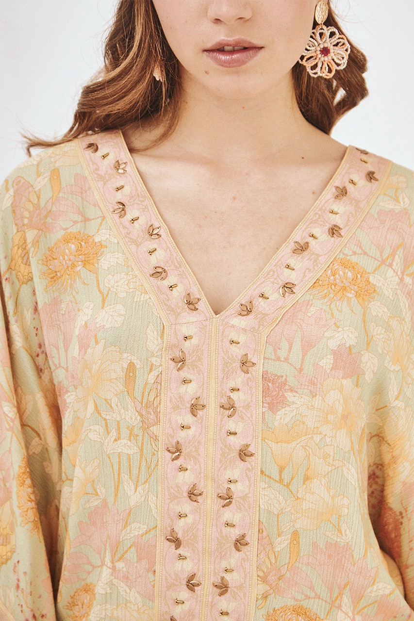 BUTTERFLIES CROPPED BLOUSE