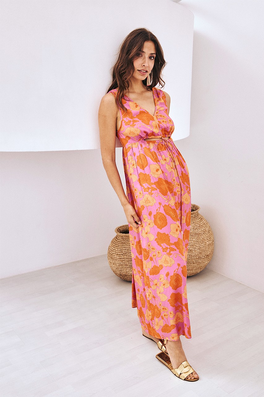 VESTIDO CUT OUT FLORES
