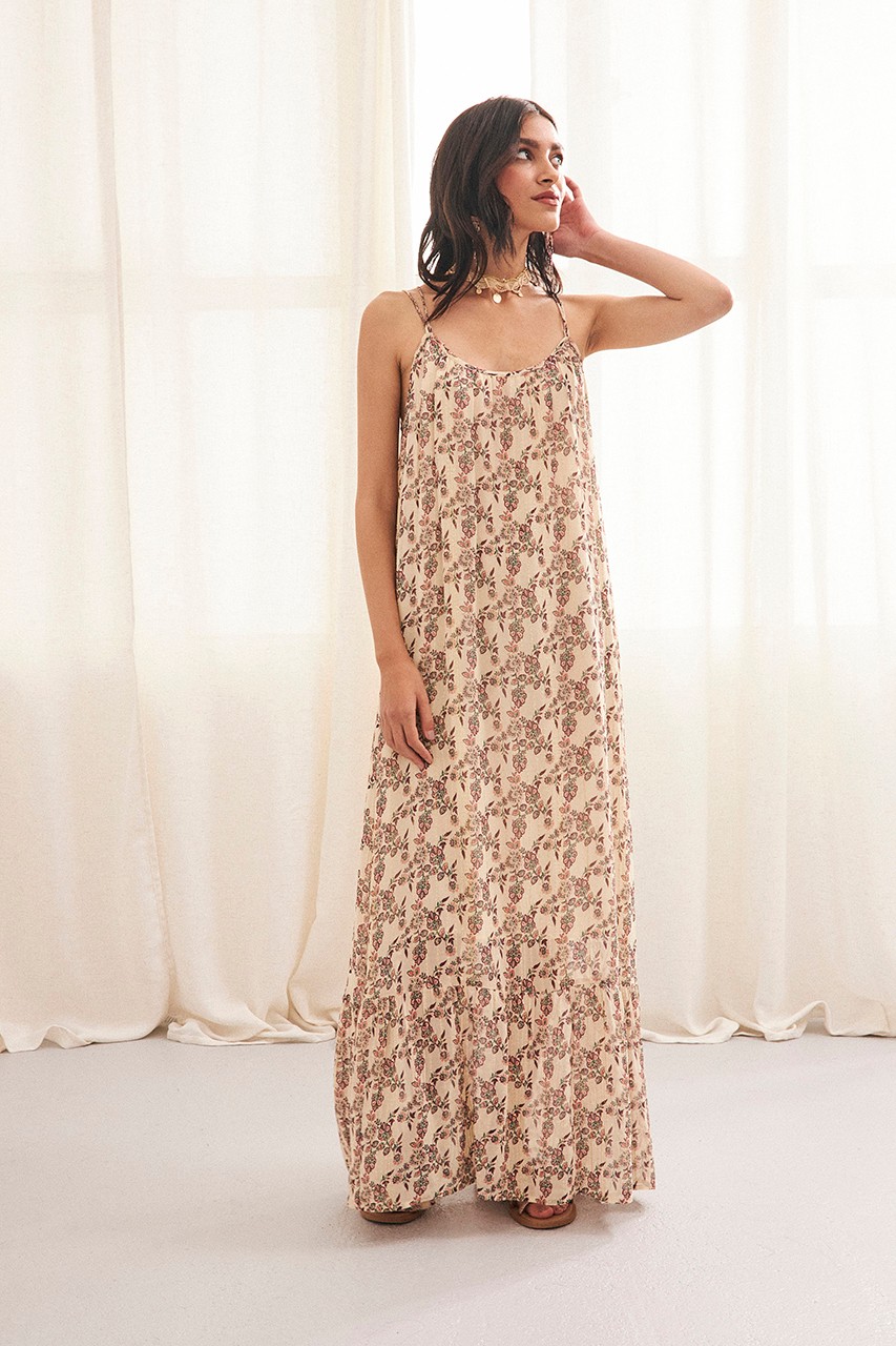 LONG ROMANTIC SPAGHETTI STRAP DRESS 2