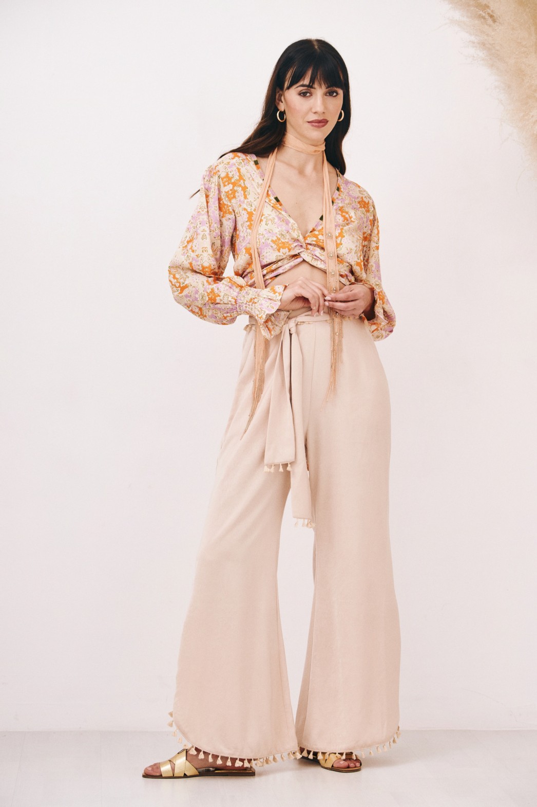 BLUSA ANUDADA ESTAMPADA 1