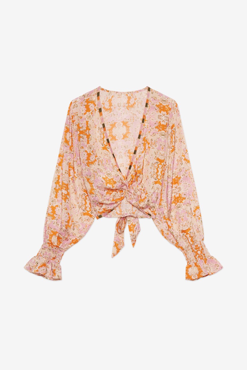 BLUSA ANUDADA ESTAMPADA 3