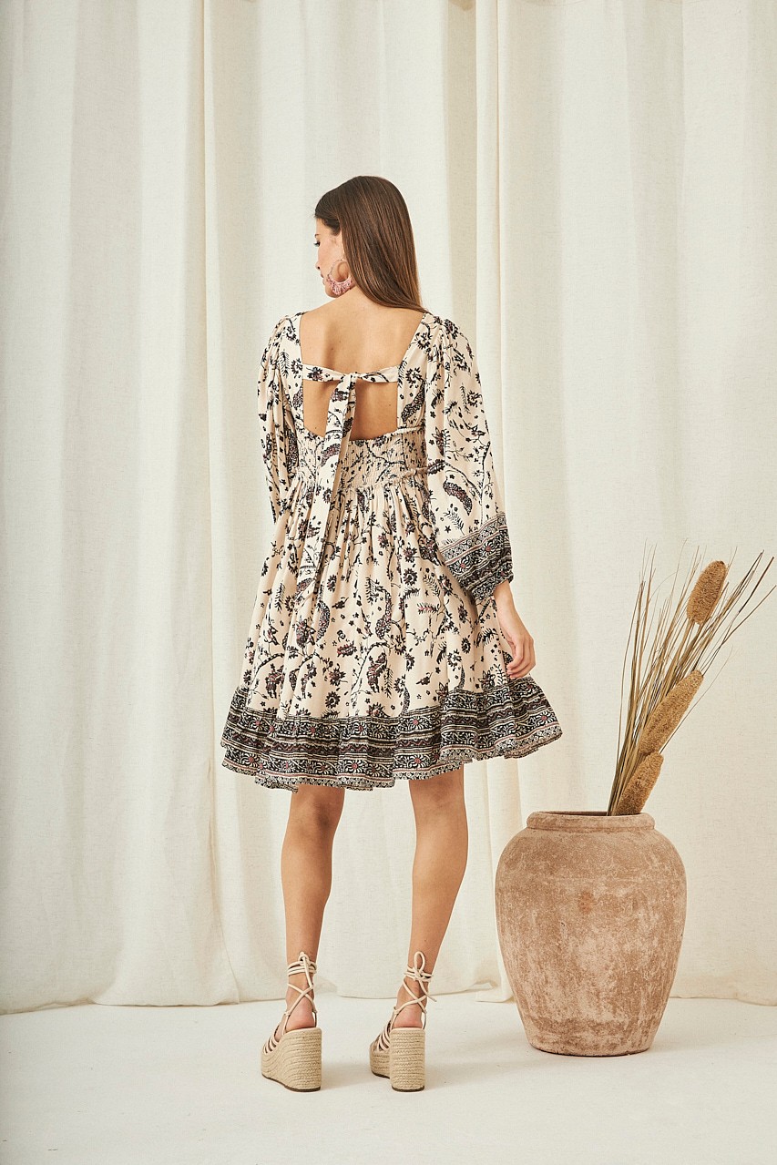 SHORT PRINTED COMBI DRESS 3