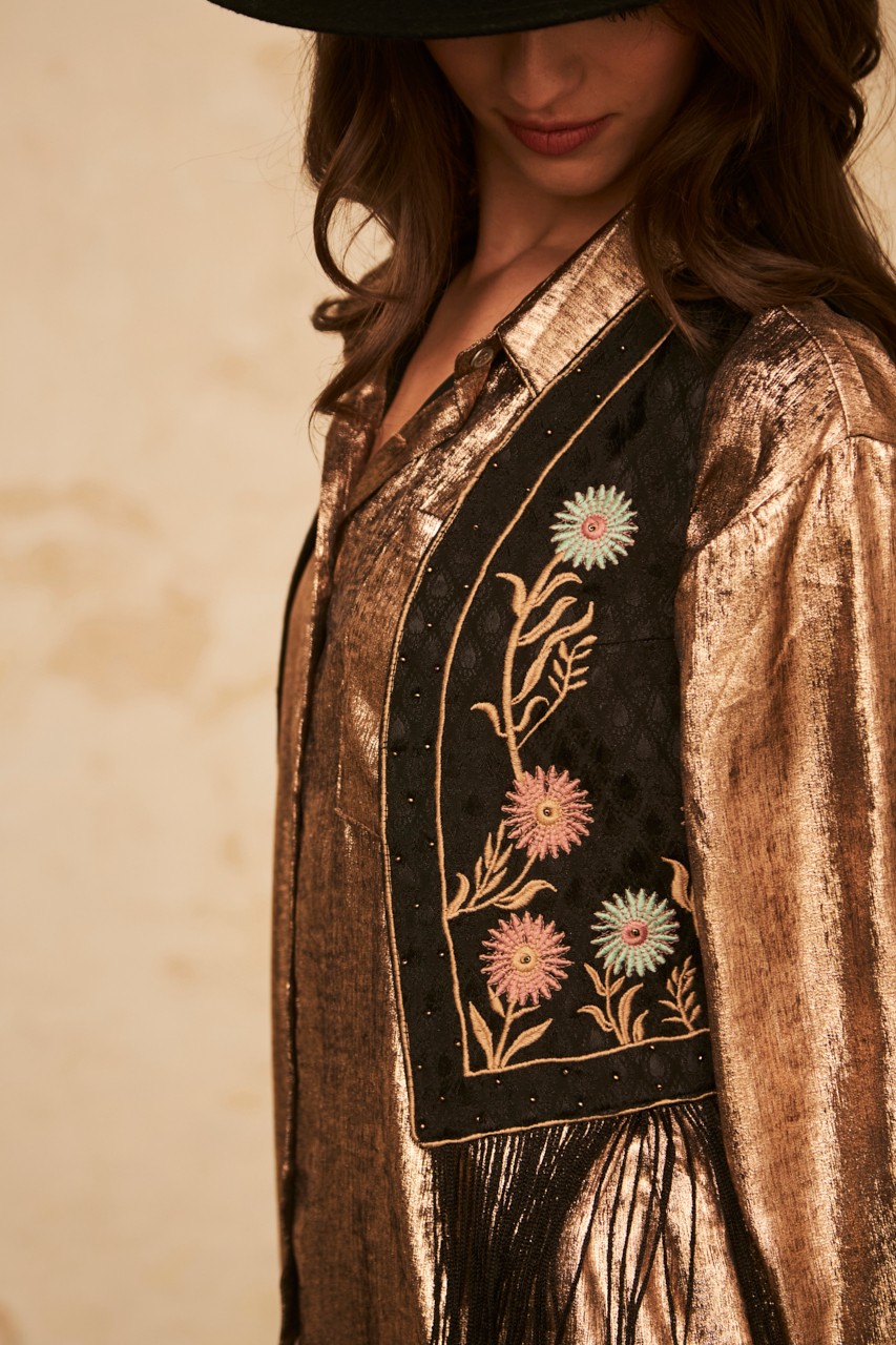 Wyeysyt Women's Vintage Embroidered Vest Boho Open Front