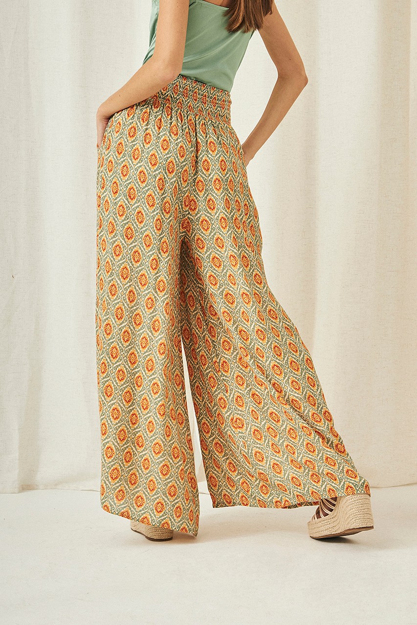 GEOMETRIC PRINT PALAZZO TROUSERS 3