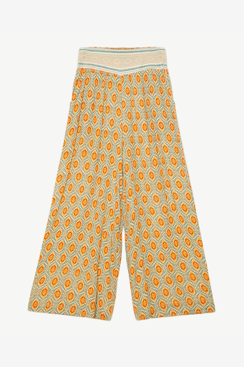 GEOMETRIC PRINT PALAZZO TROUSERS 4