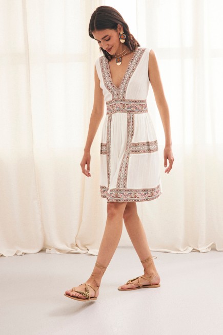 SHORT EMBROIDERED DRESS