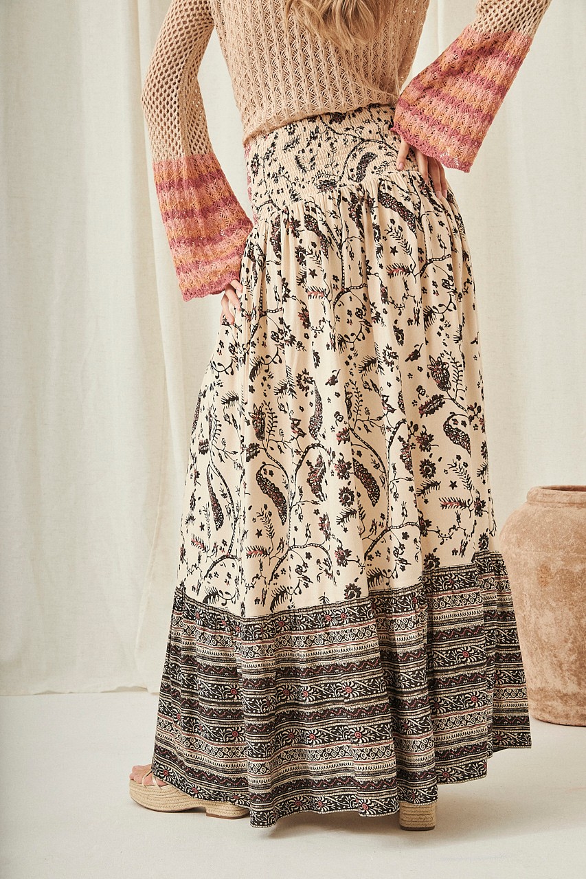 LONG SKIRT COMBI PRINTS