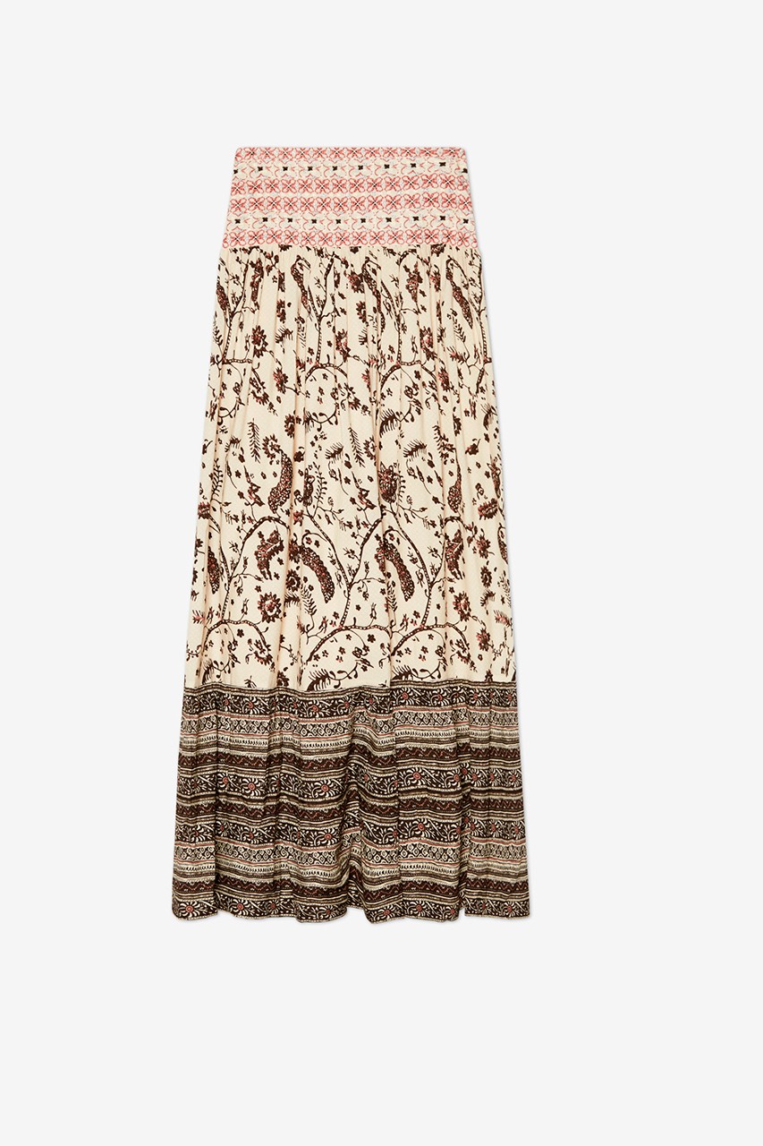 LONG SKIRT COMBI PRINTS