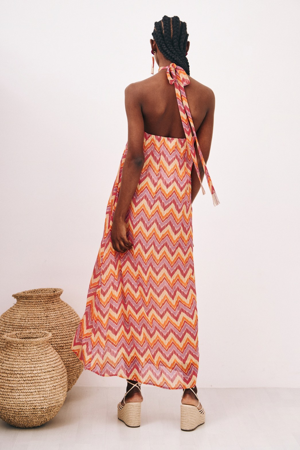 ZIG ZAG HALTER DRESS 1