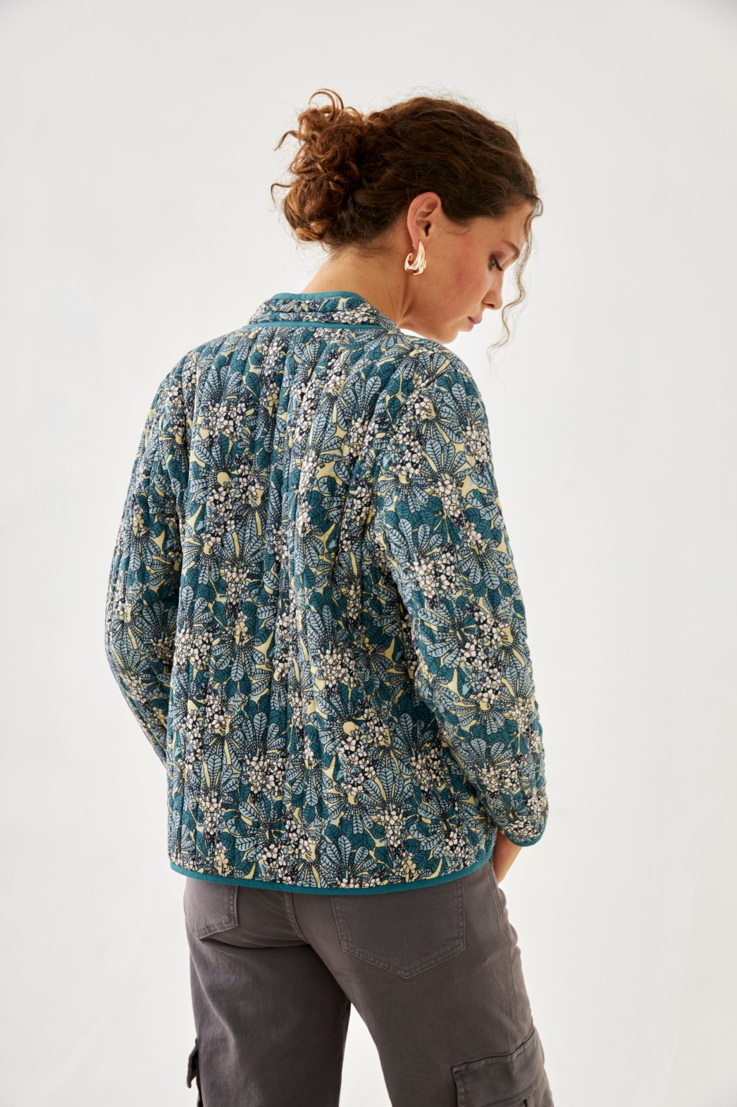 BOTANICAL PRINT QUILTED JACKET 2