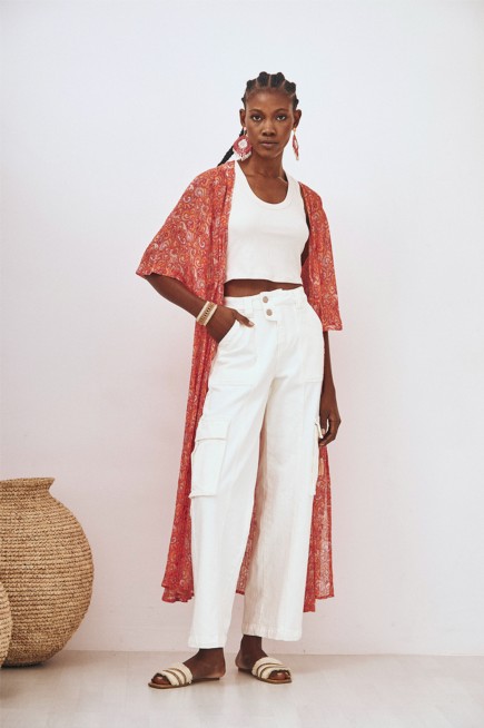 KIMONO LARGO ESTAMPADO LUREX