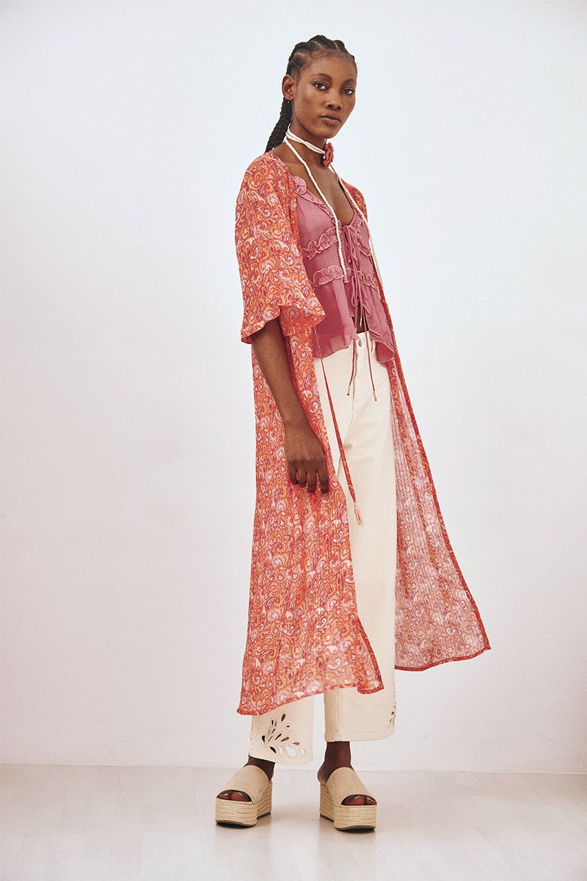 LONG LUREX PRINTED KIMONO 3