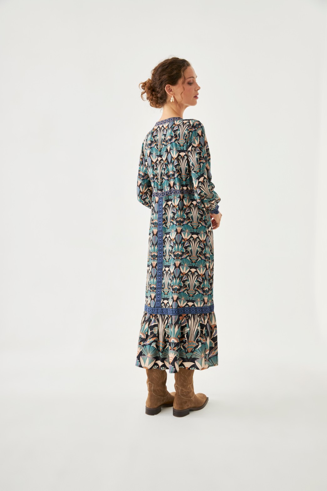 EMBROIDERED RIBBONS PRINTED DRESS 3