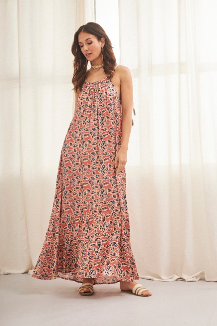 LONG DRESS WITH ADJUSTABLE STRAPS