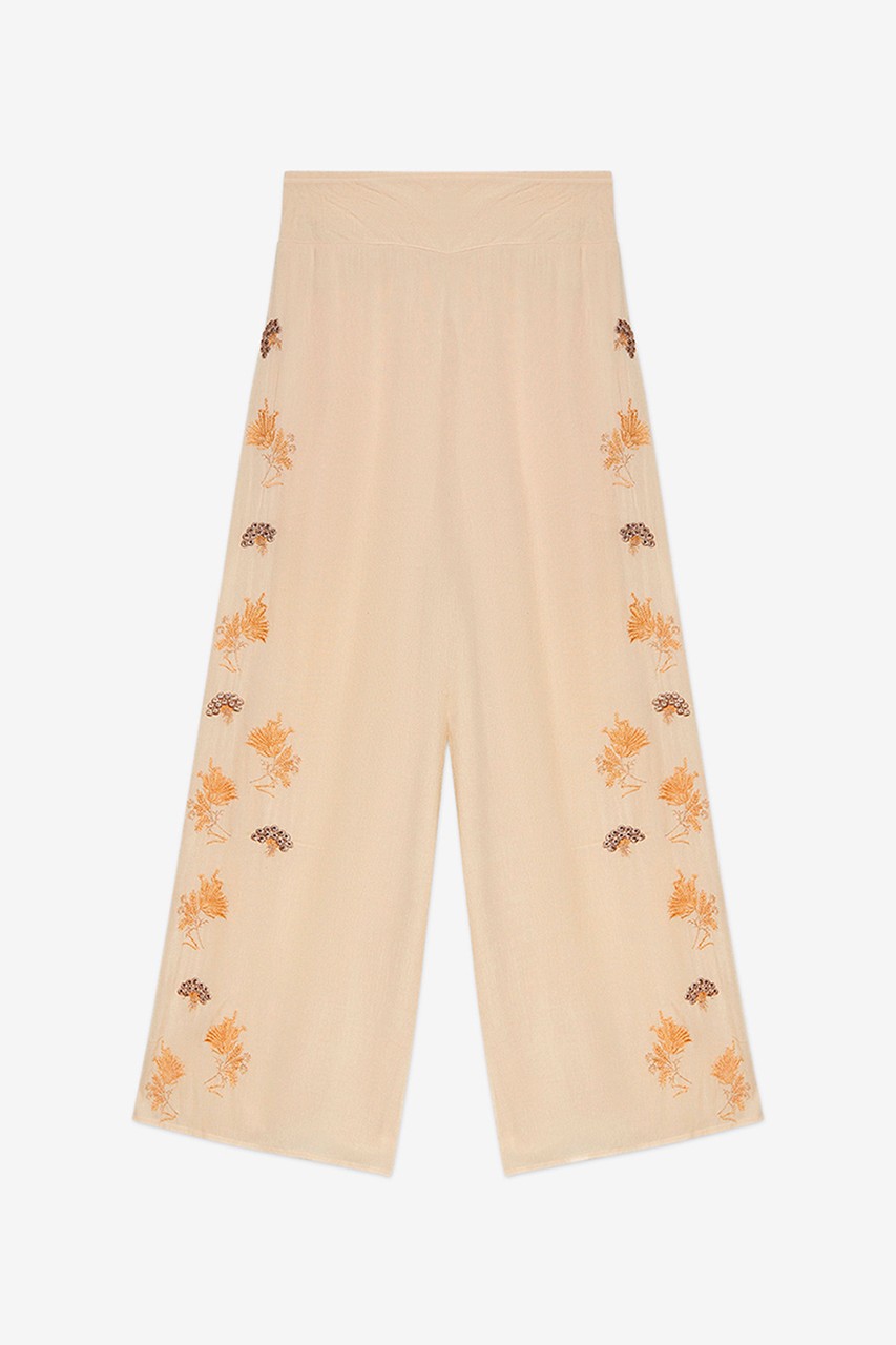 WIDE LEG EMBROIDERED TROUSERS 4