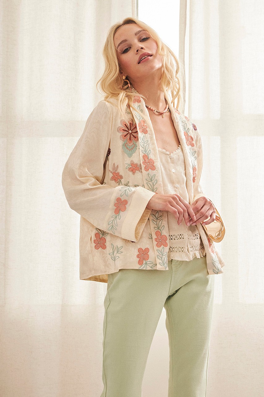 SHORT FLOWER KIMONO