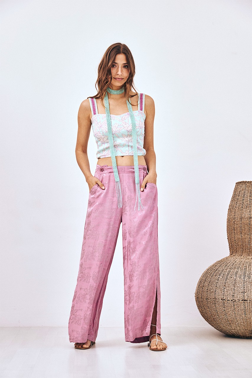 PALMS PRINTED CROP TOP