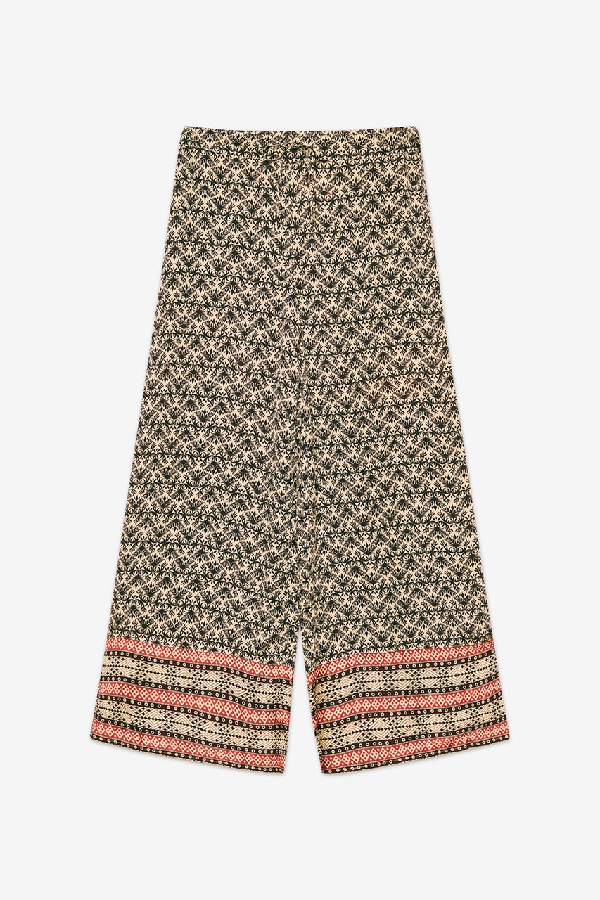 WIDE LEG PRINTED TROUSERS