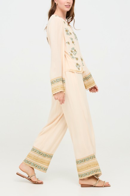 LOW EMBROIDERED TROUSERS