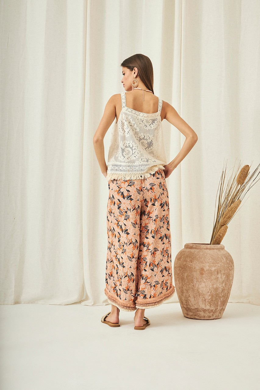 FLORAL PRINT PALAZZO TROUSERS 3