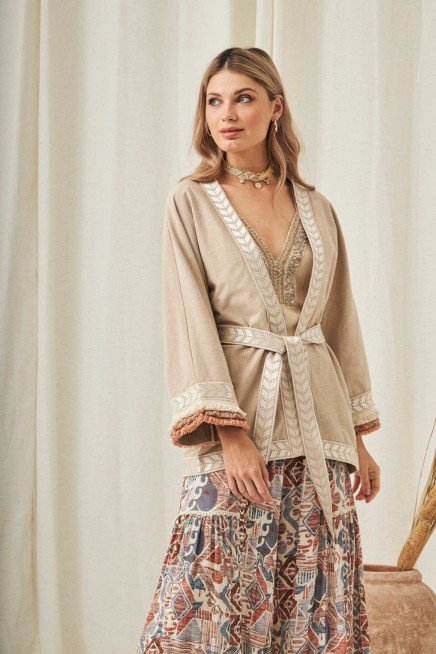 EMBROIDERED RUSTIC KIMONO