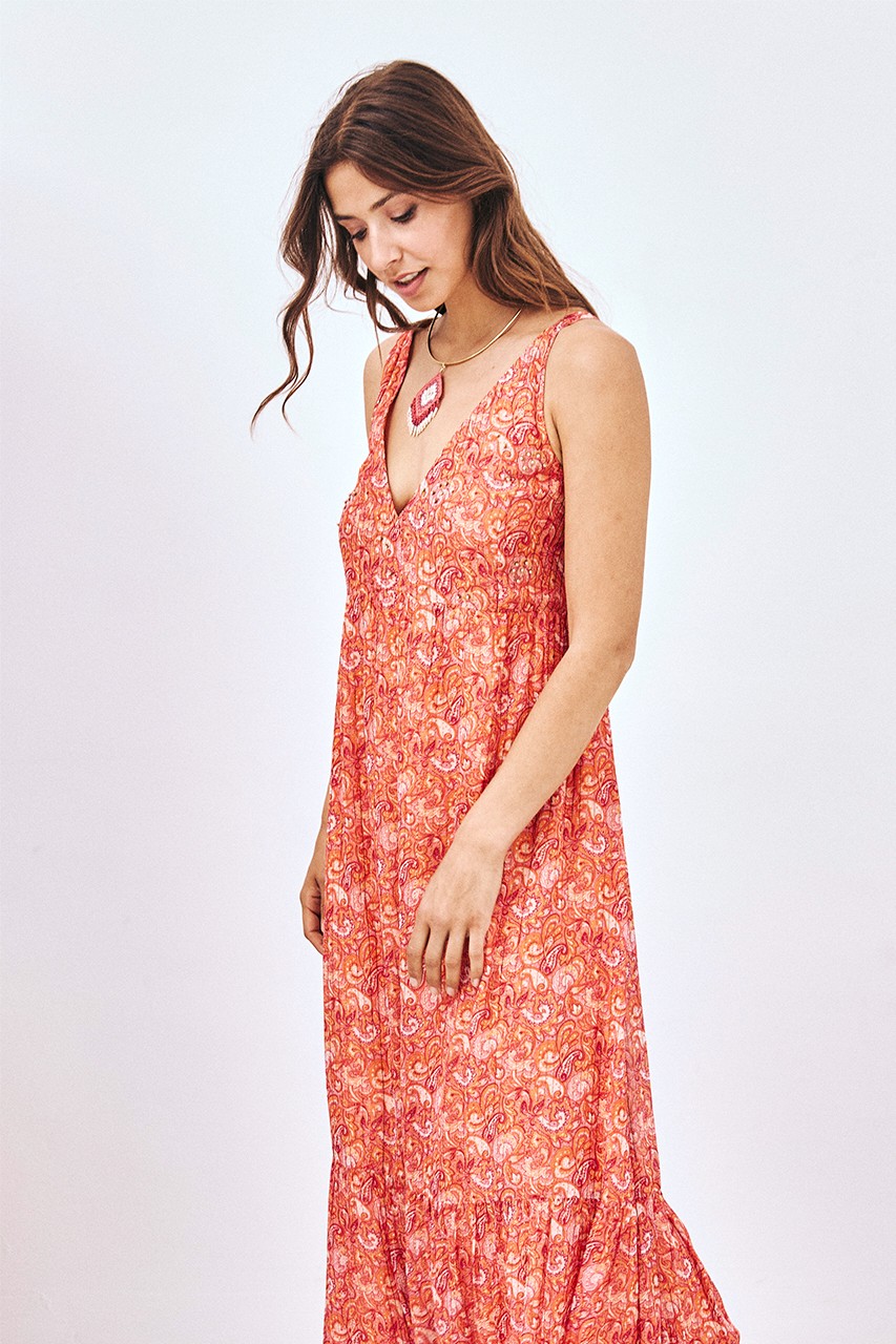 PAISLEY PLEATED DRESS 1