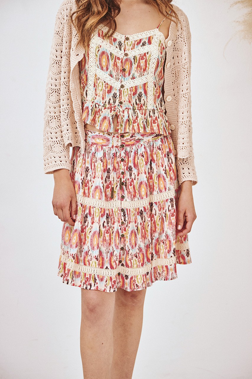 PRINTED SHORT SKIRT