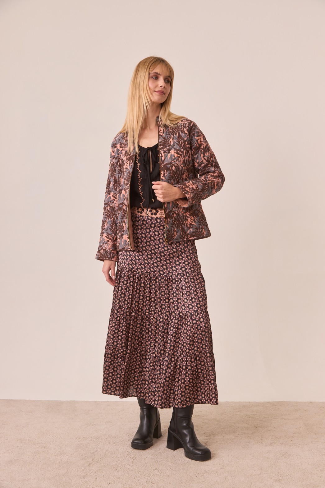 RETRO FLORAL SKIRT