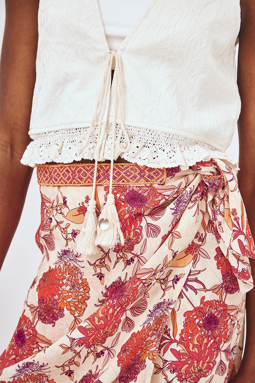 PRINTED MIDI PAREO SKIRT 3