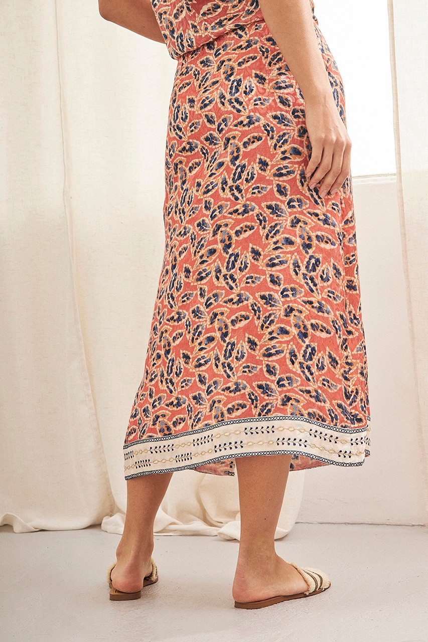 PRINTED MIDI SKIRT