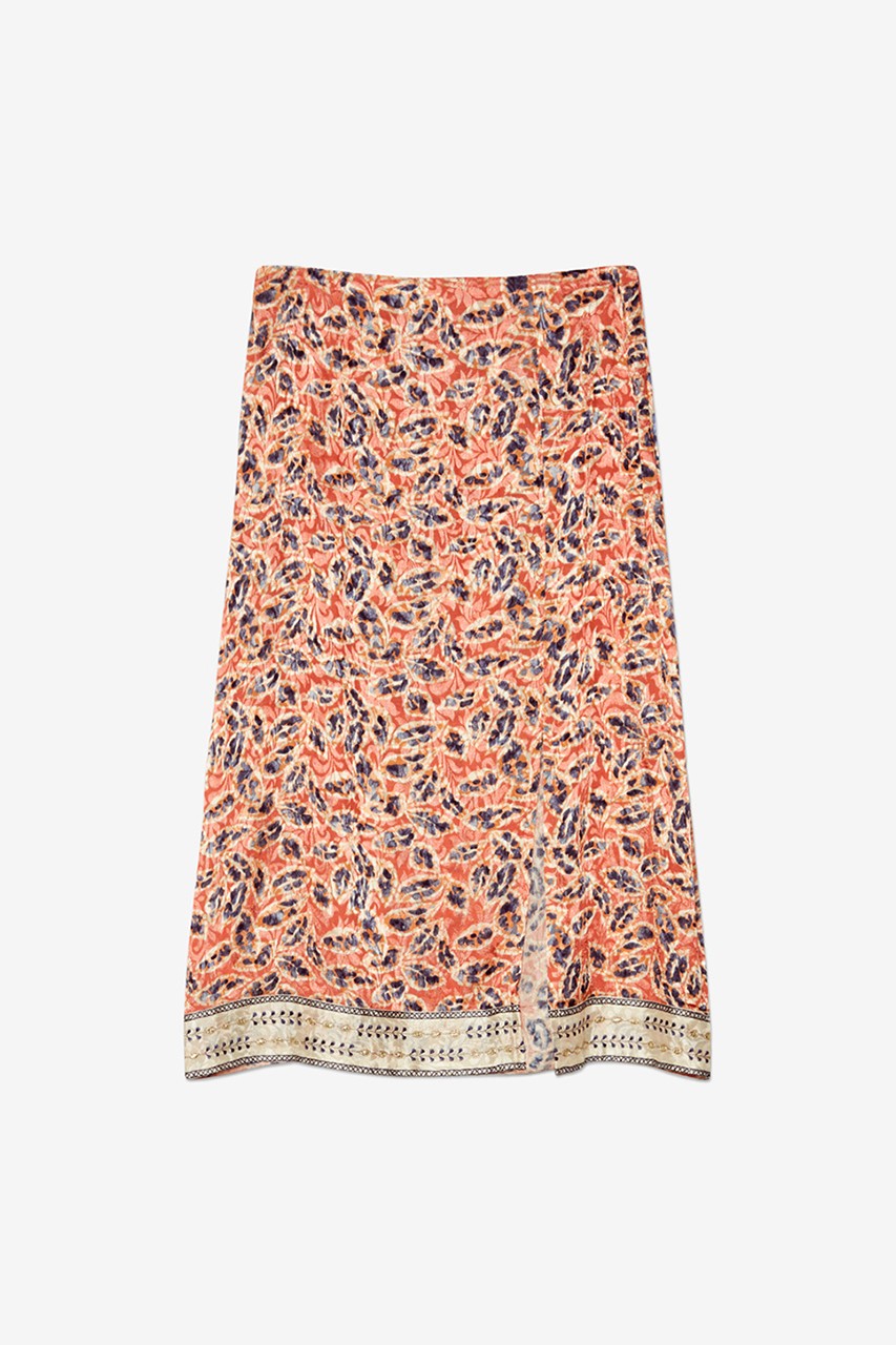 PRINTED MIDI SKIRT