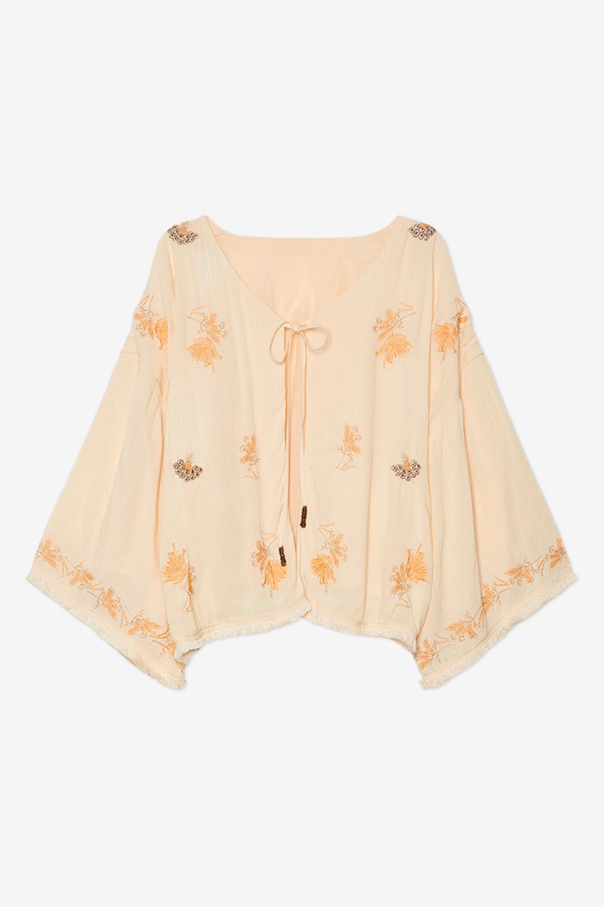 EMBROIDERED 3/4 SLEEVE KIMONO 4