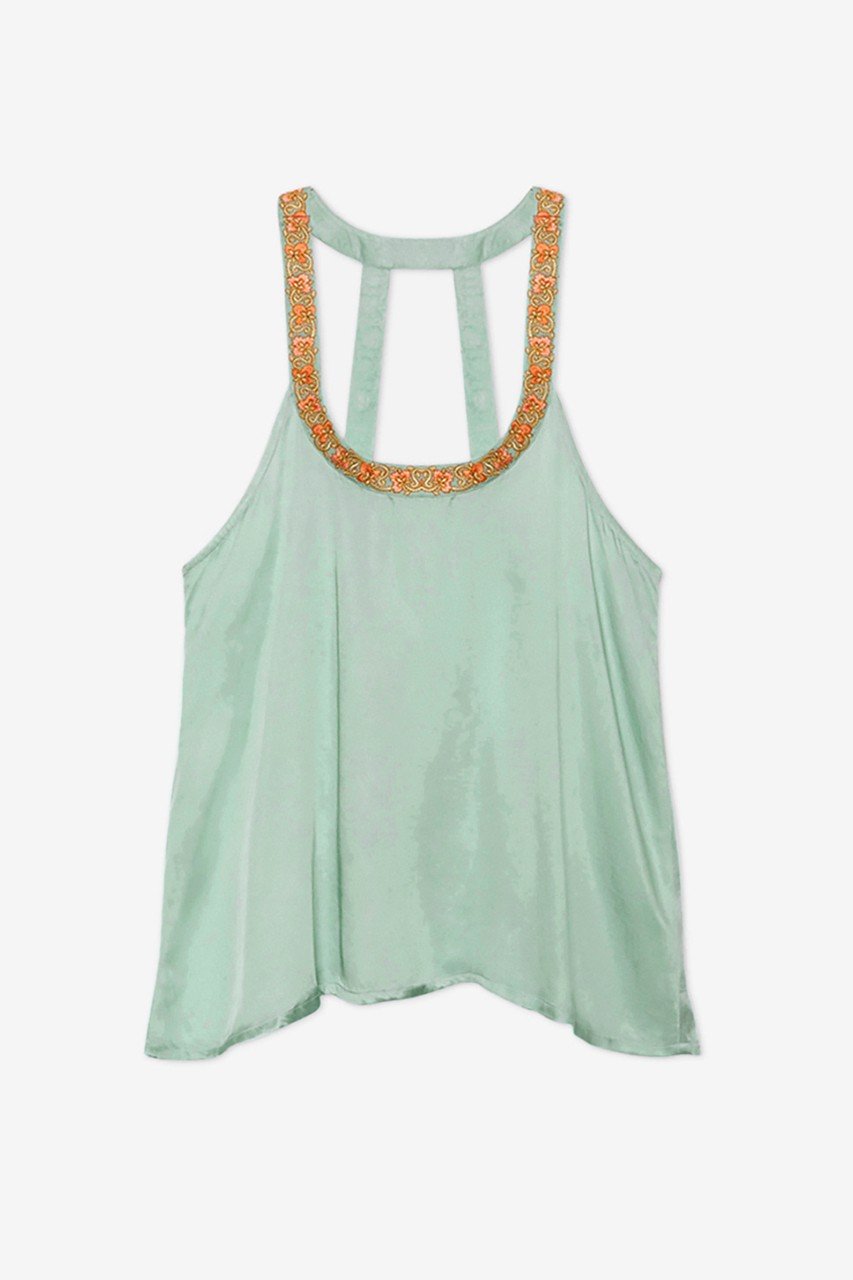 EMBROIDERED HALTER TOP 4