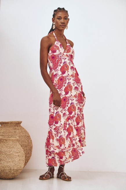 VESTIDO HALTER FLORES