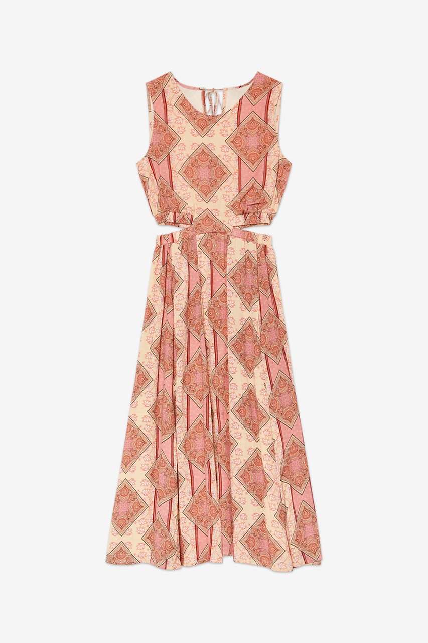 CUT-OUT PRINTED DRESS 5