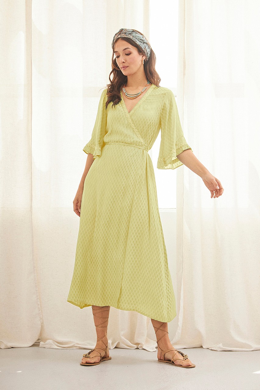 VESTIDO MIDI MANGA 3/4 2