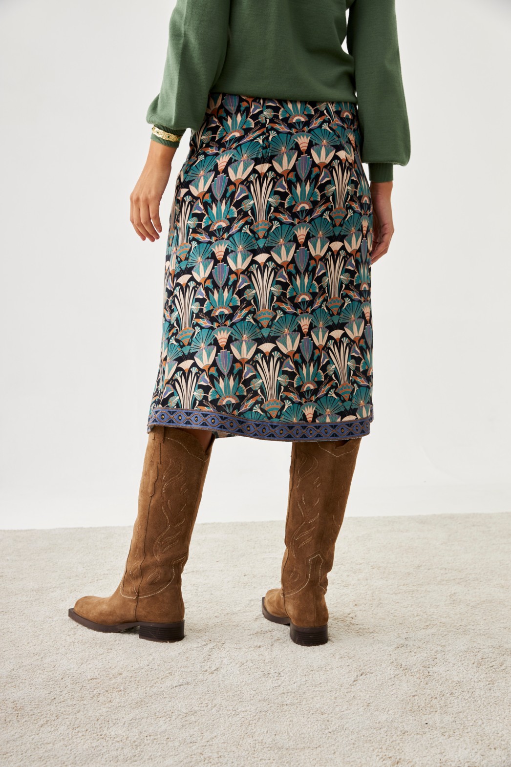 EMBROIDERED RIBBONS FLORAL SKIRT 1