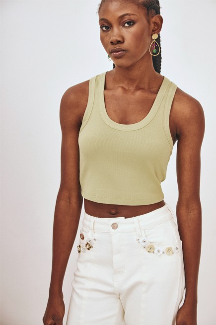 GREEN BASIC TANK TOP