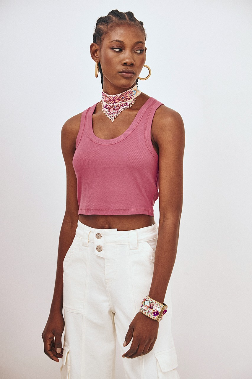 PINK BASIC TANK TOP