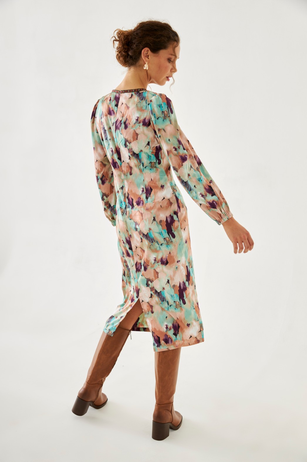 BLURRED PRINT DRESS 1