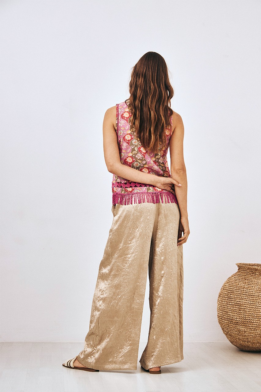 PANTALÓN PINZAS METALIZADO
