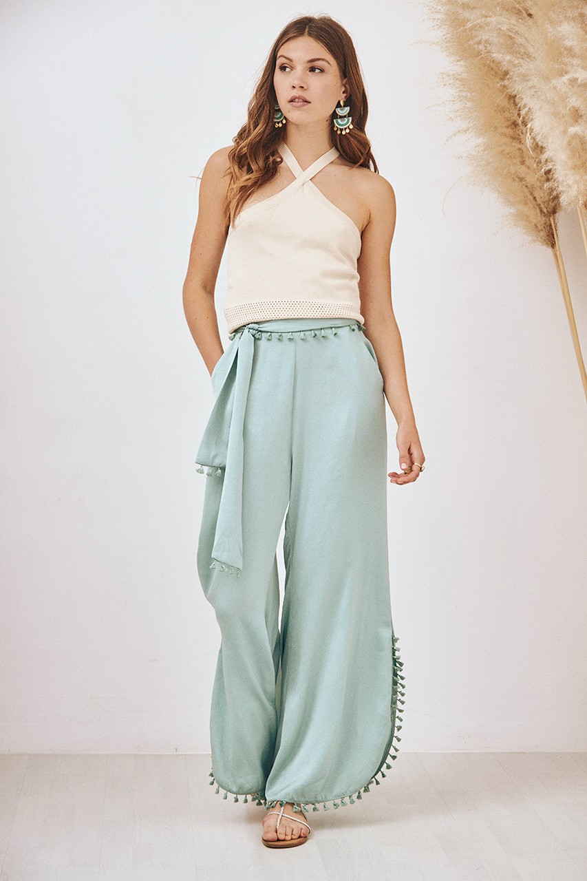 PANTALÓN FLECOS AZUL