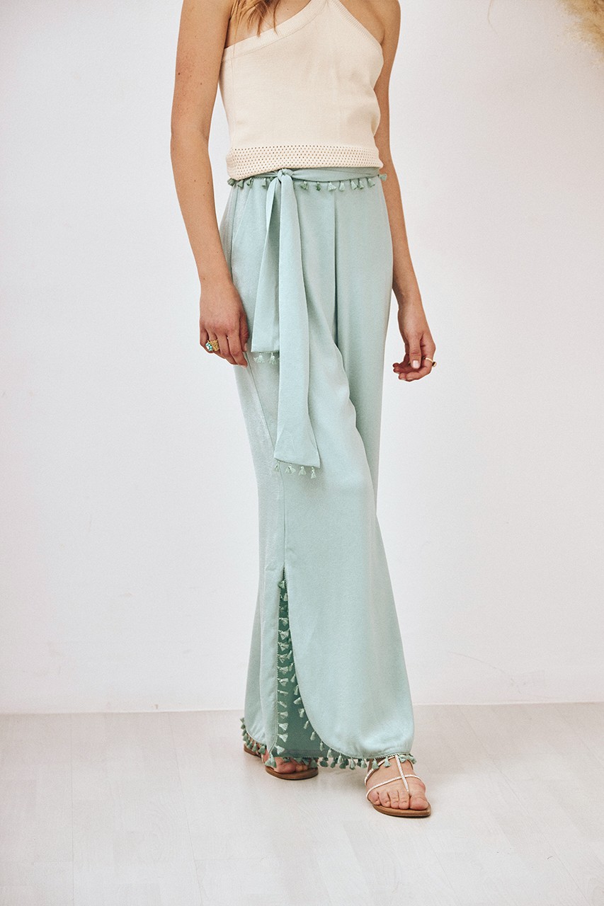 PANTALÓN FLECOS AZUL
