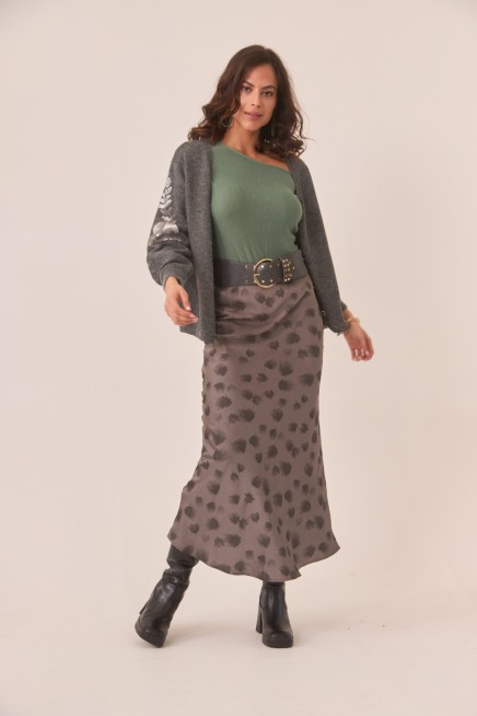 LONG PRINTED SKIRT