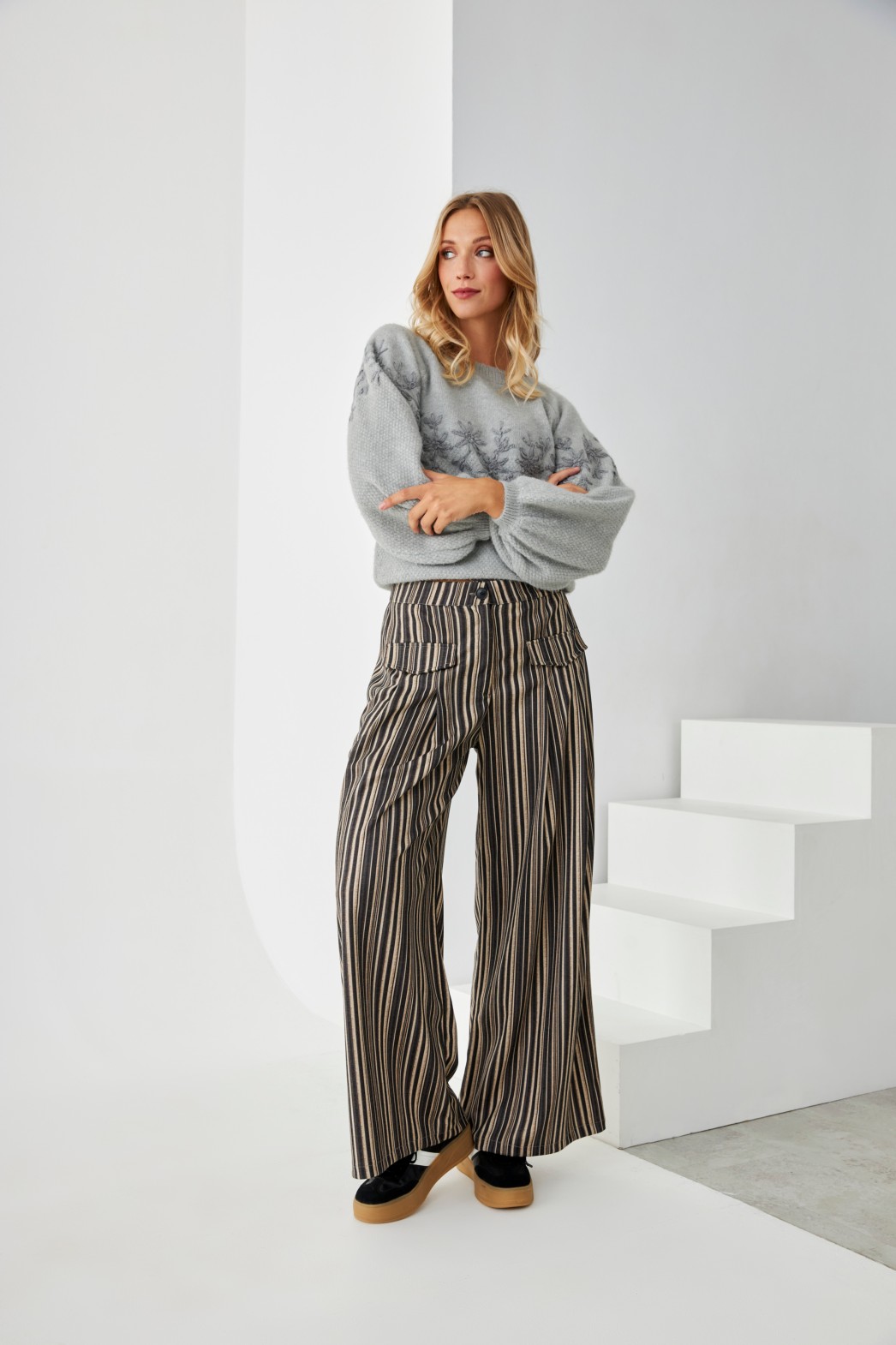 PANTALÓN WIDE LEG RAYAS 1
